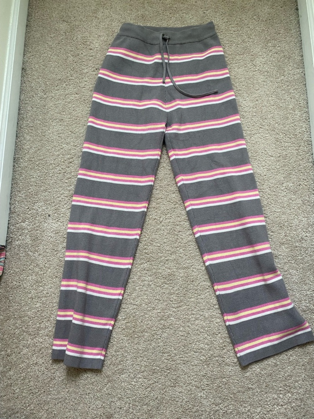 Striped sweater pants
